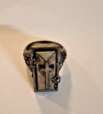 Sargring  Zinn RG ca. 61 Alchemy Gothic mit Box Halloween