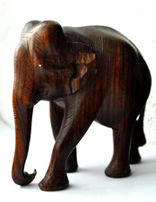 Elefant Holz Figur Handarbeit