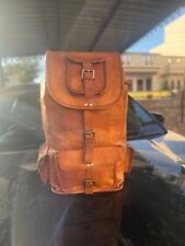 Leder Rucksack Tasche Vintage Reiserucksack Laptop Neu Herren Braun...