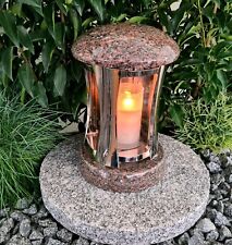 Edelstahl Granit Grablaterne