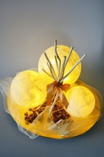 Schale mit Licht, Lichtschale Dekoration Dekoschale mit 3 Lichtkugeln / 35 cm