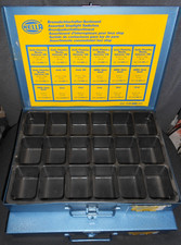 2 St HELLA Sortimentskasten Metall 18 Fächer 23cm x 33cm