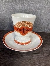 Schlemmer Caffee Tasse Pharisaer Becher mit Teller 70er Jahre Mitterteich