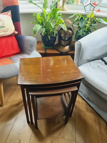 Vintage eichenholz satztische - vintage,