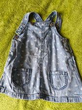 H&M Baby Latzrock blau hellblau 68 Baumwolle Rock