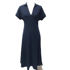 Tommy Hilfiger Kleid Damenmode Polokleid Lyocell Midi Dark Night Navy XXS elegan