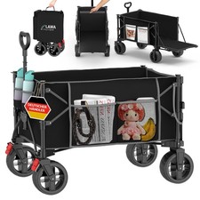 Handwagen faltbar Bollerwagen 100kg Bremse Seitentasche Transportwagen Einkauf