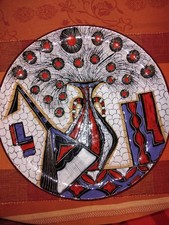 Vintage Wunderschöner Italienische Keramik Majolika, Mark  Deruta, Wandteller