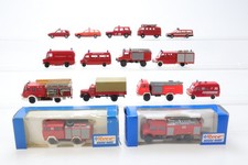 H0 1:87 Roco 15x Feuerwehr Fahrzeug LKW PKW Konvolut OVP N100