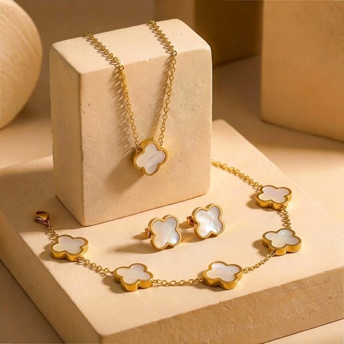 Schmuckset kleeblatt aus - schmuckset,