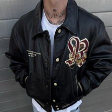 Redskins Lederjacke - Dragon Teddy Edition Gr.M Schwarz