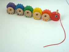 Holz Nachziehraupe Spielzeug |