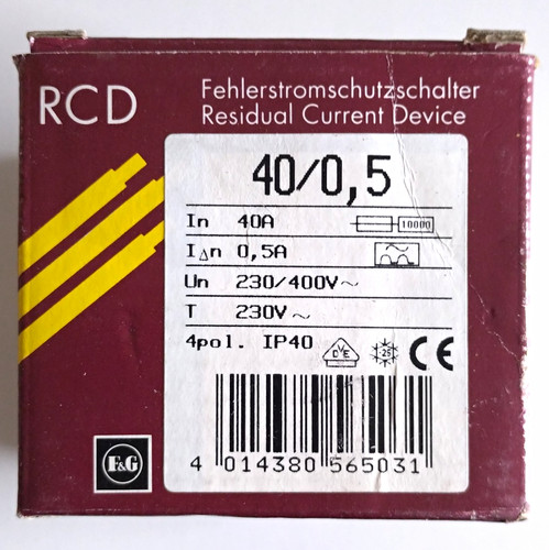 Fehlerstromschutzschalter - f&g,