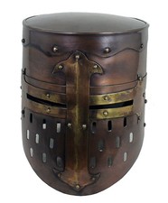 Kreuzritter Helm Ritterhelm Topfhelm Mittelalter Larp Rüstung Reenactment R214