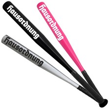 Baseballschläger Hausordnung schwarz silber pink Keule Alu lustig originell