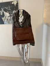 Dunkelbraune Echt Ledertasche