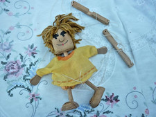 Süße DDR Holz Marionette Puppe Marionettenpuppe 24cm groß Mädchen