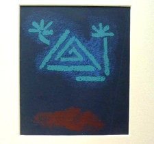 Stell-Es-Auf! Willi Baumeister, Farb-Serigraphie Blau Rot Abstrakt Geschenk