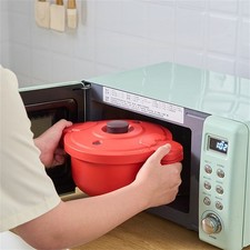 Mikrowelle Schnellkochtopf Topf mit Multifunktions Dampfgarer für schnelle Mahl