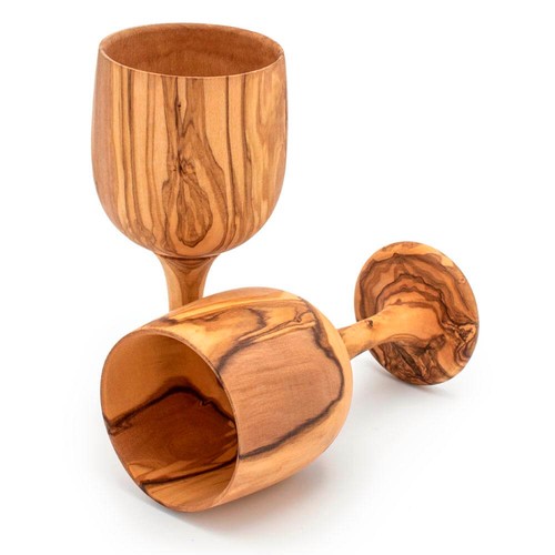 Rustikaler weinkelch holz - weinkelch,