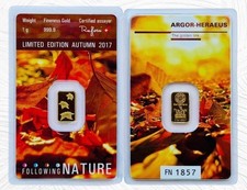1g GOLDBARREN ARGOR HERAEUS