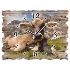 BM Holz Wanduhr leise lautlos