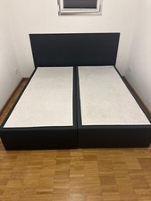Schlafzimmer, Schwarzes Bett mit Matratze, 180 cm * 200cm, 