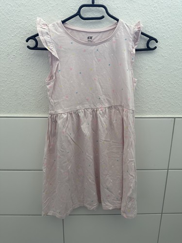 Mädchen kleid rosa punkte - h&m,