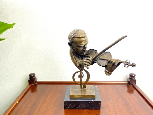 Bronzefigur büste mann mit - bronzefigur,