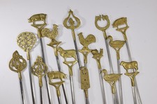 16 alte ORIENT GRILLSPIEßE Schaschlik Gemüse Messing Edelstahl Grillzubehör