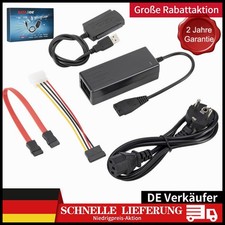 Adapter USB 2.0 auf SATA IDE 2.5" 3.5" HDD SSD Festplatte CD DVD ROM + Netzteil