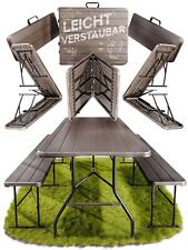 Biertischgarnitur Campinggarnitur Bierbank Lisa Klapptisch 3 tlg Set Ondis24