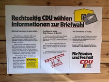 CDU Wahlplakat 1980 ,Rechtzeitig‘ ORIGINALDRUCK DIN A2
