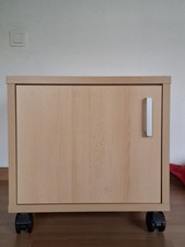 Rollcontainer Holz mit Tür -