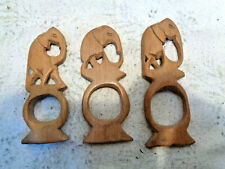 3 Serviettenringe handgeschnitzt Elefanten Tischdeko handgefertigte Unikate (1)