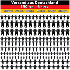190x KFZ Radkasten Befestigung Clips Spreiznieten Sortiment Auto Niete Clips~