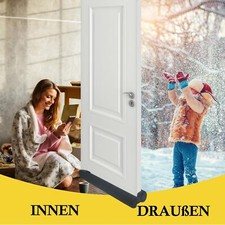 fowong Zugluftstopper für Türen 100cm und 110cm Doppel Türdichtung Luftstopper