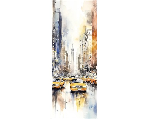 Glasbild colored street canyon - glasbild,