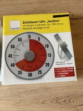 TimeTex - Zeitdauer-Uhr - lautlos - magnetisch  ca. 190 mm - Restanzeige in rot