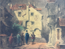 Spitzweg Carl nach, gravure in Farbe um 1900