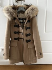 Burberry Brit Dufflecoat, Mantel, Jacke, Gr. 34, UK 6, Camel mit Fell wie NEU