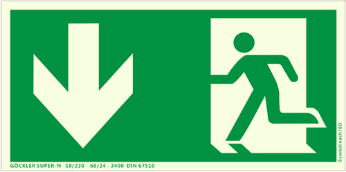 Fluchtweg notausgang schild - fluchtweg,