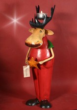 Elch Weihnachtselch Metall Kerzenhalter Teelichthalter Kerzenhalter 44 cm