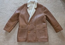 Lammfell Lammfelljacke Shearling Pelz Schaffell Jacke Mantel 54 XL