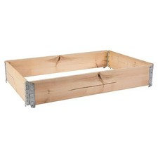 Palettenrahmen mit erhöhtem Bettrand, 2er-Set, 120 x 80 x 20 cm, Holz, natur - A