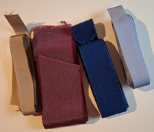 Konvolut: Ca. 5 Meter altes Hutband / Ripsband, versch. Farben und Breiten