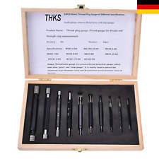 10x Gewinde Lehrdorn Prüfdorn Gewindelehrdorn Gewindegrenzlehrdorn Set im Kasten
