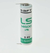 Saft Lithium 3,6V LS14500 Mignon 2er Print Lötfahne 14500 Batterie AA