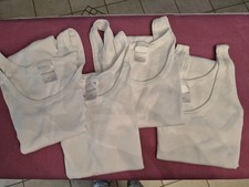 4 St. Schiesser Cotton Feinripp Unterhemd  - Weiß, Größe 7 