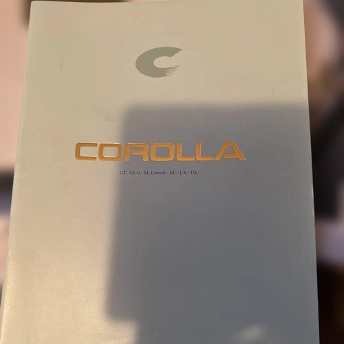Catalog toyota corolla - catalog, 1991